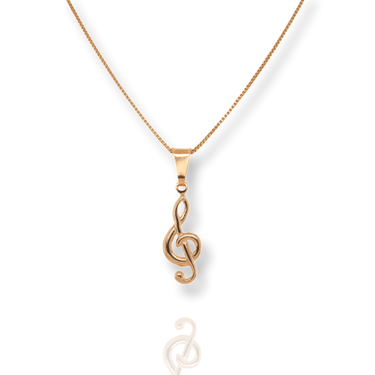 Gold Music Note Necklace